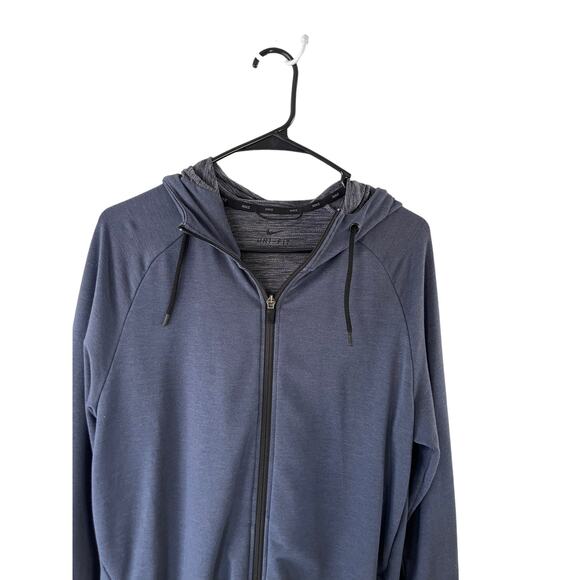 Nike Men's Size Medium Blue Running Zip Up‎ Soft Sweater - Picture 2 of 8